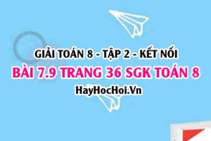 Bài 7.9 trang 36 Toán 8 Tập 2 Kết nối tri thức